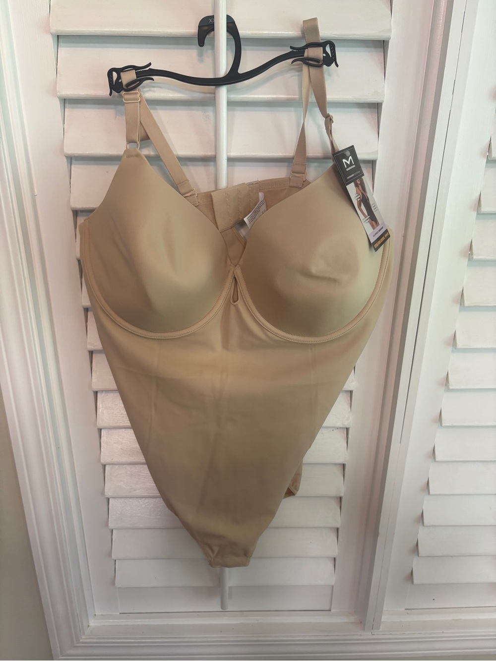 Maidenform‎ Beige Extra Firm Support Cupped Bodysuit Size 3X